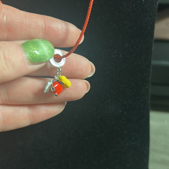 Red Necklace with Mickey Inspired Charms - Picture 3 of 4